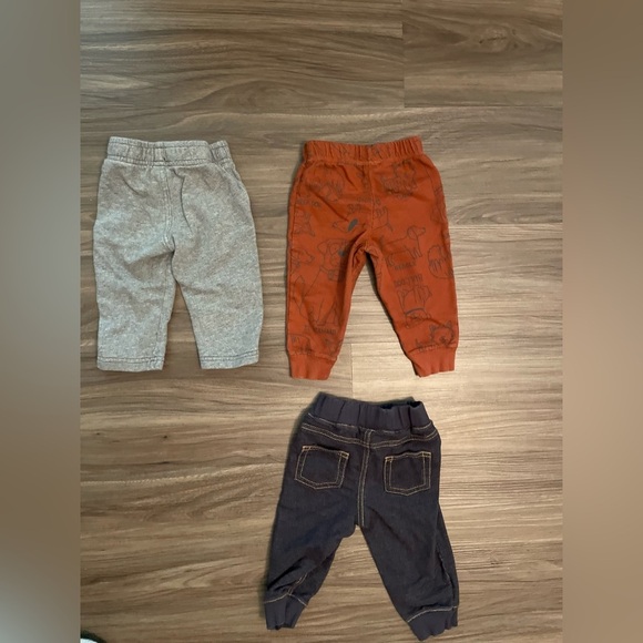 Carter's Baby Boy Joggers and pants- Navy, Gray, and Orange size 9M - Picture 3 of 4